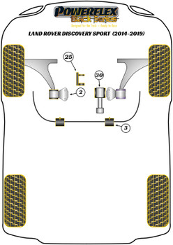 Land Rover Discovery Discovery Sport 1 LR550 (2014 - 2019) Powerflex diagram - Reference 25