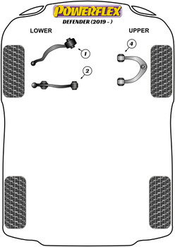 Land Rover Defender Defender L663 (2019 on) Powerflex diagram - Reference 1