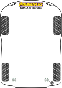 Lancia Delta 1.4-2.0 (1993-1999) Powerflex diagram - Reference 17