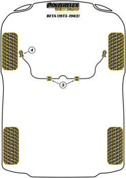 Lancia Beta inc Volumex (1972 - 1984) Powerflex diagram - Reference 4