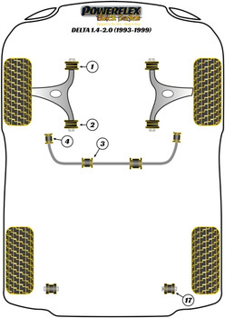 Lancia Delta 1.4-2.0 (1993-1999) Powerflex diagram - Reference 1