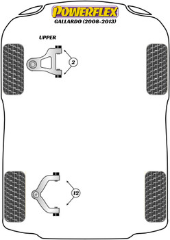 Lamborghini Gallardo LP560-4 (2008-2013) Powerflex diagram - Reference 12