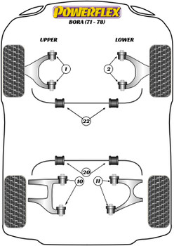 Maserati Bora (1971 - 1978) Powerflex diagram - Reference 4