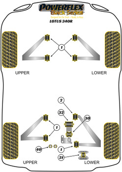 Lotus 340R (2000) Powerflex diagram - Reference 30