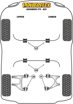 Maserati Khamsin (1974 - 1982) Powerflex diagram - Reference 4