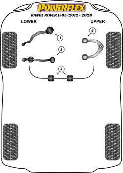 Land Rover Range Rover inc Sport, Evoque & Classic Range Rover L405 (2012 - 2021) Powerflex diagram - Reference 3