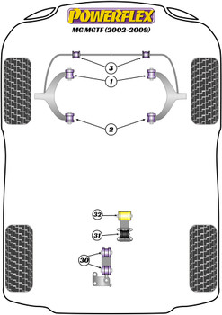 MG MGTF (2002-2009) Powerflex diagram - Reference 30