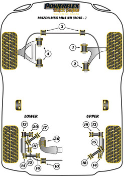 Mazda MX-5, Miata, Eunos Mk4 ND (2015-) Powerflex diagram - Reference 14