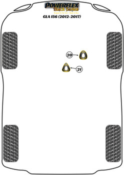 Mercedes-Benz GLA Class inc A45 AMG W156 (2014-2020) Powerflex diagram - Reference 21