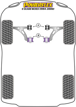 Mercedes-Benz C-CLASS W202 (1994 - 2000) Powerflex diagram - Reference 1