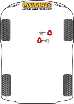 Mercedes-Benz A Class W176 inc. A45 AMG (2012-2017) Powerflex diagram