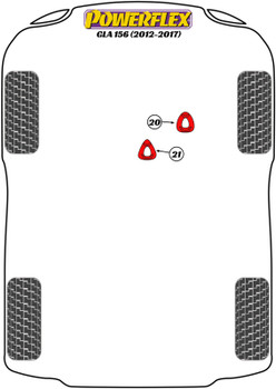 Mercedes-Benz GLA Class inc A45 AMG W156 (2014-2020) Powerflex diagram - Reference 20