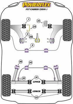 Mini F57 Cabriolet (2014 - 2024) Powerflex diagram - Reference 15