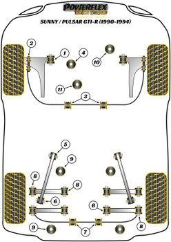Nissan Pulsar/Sunny GTi-R (1990-1994) Powerflex diagram - Reference 6
