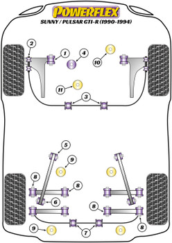 Nissan Pulsar/Sunny GTi-R (1990-1994) Powerflex diagram - Reference 3