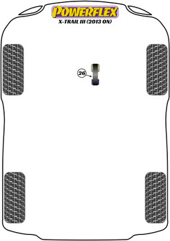 Nissan X-Trail T32 (2013 on) Powerflex diagram - Reference 26