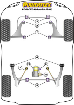 Porsche 911 964 (1989 - 1994) Powerflex diagram - Reference 5