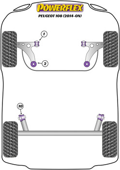 Peugeot 108 (2014-ON) Powerflex diagram - Reference 1