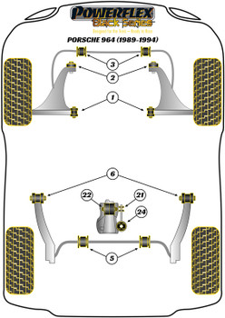 Porsche 911 964 (1989 - 1994) Powerflex diagram - Reference 5