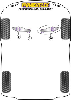 Porsche 911 991 (2012 - 2019) Powerflex diagram - Reference 2