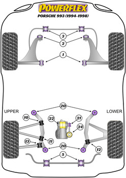 Porsche 911 993 (1994 - 1998) Powerflex diagram - Reference 3