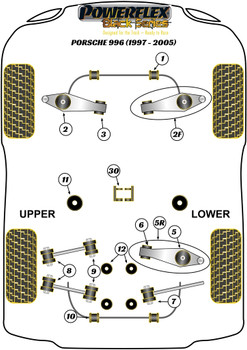 Porsche 911 996 (1997-2005) Powerflex diagram - Reference 10