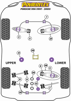 Porsche 911 996 (1997-2005) Powerflex diagram - Reference 10