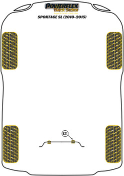 Kia Sportage Models Sportage SL (2010 - 2015) Powerflex diagram - Reference 13