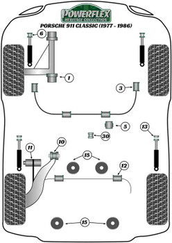 Porsche 911 Classic (1977 - 1986) Powerflex diagram - Reference 6