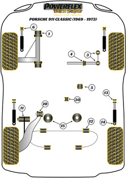 Porsche 911 Classic (1969-1973) Powerflex diagram - Reference 4
