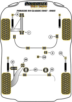 Porsche 911 Classic (1987 - 1989) Powerflex diagram - Reference 13