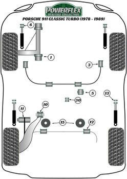 Porsche 911 Classic (1978 - 1989) Turbo Powerflex diagram - Reference 3