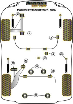 Porsche 911 Classic (1977 - 1986) Powerflex diagram - Reference 13