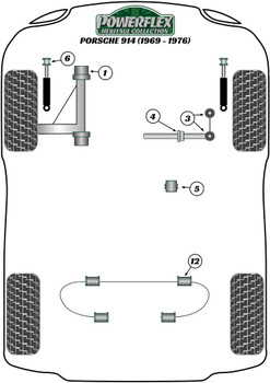 Porsche 914 (1970 - 1976) Powerflex diagram - Reference 1