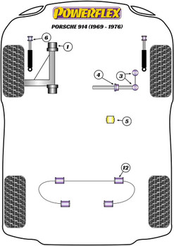 Porsche 914 (1970 - 1976) Powerflex diagram - Reference 12