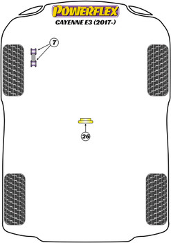 Porsche Cayenne Models Cayenne E3 9Y (2018 - ON) Powerflex diagram - Reference 26