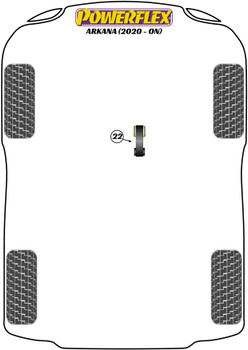 Renault Arkana (2020 - ON) Powerflex diagram - Reference 22