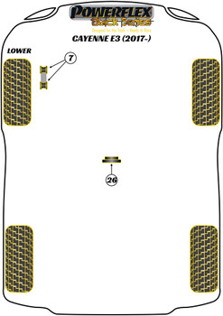 Porsche Cayenne Models Cayenne E3 9Y (2018 - ON) Powerflex diagram - Reference 7