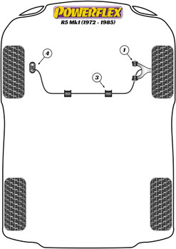 Renault 5 Mk1 (1972 - 1986) Powerflex diagram - Reference 4