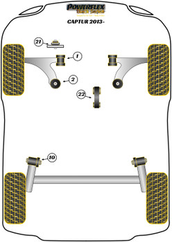 Renault Captur (2013 - ON) Powerflex diagram - Reference 22