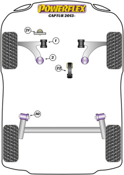 Renault Captur (2013 - ON) Powerflex diagram - Reference 22