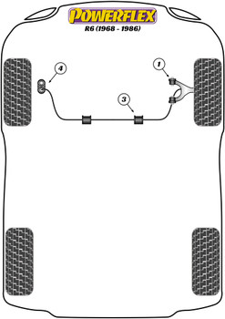 Renault 6 (1968 - 1986) Powerflex diagram - Reference 3