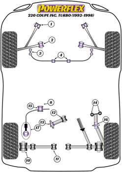 Rover 200 Coupe inc. Turbo (1992-1988) Powerflex diagram - Reference 10