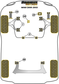 Renault Wind (2010 - 2013) Powerflex diagram - Reference 21