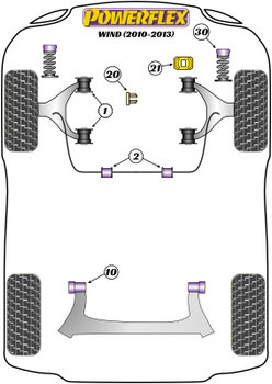 Renault Wind (2010 - 2013) Powerflex diagram - Reference 1