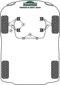 Renault Twingo Twingo II inc RS (2007-2014) Powerflex diagram - Reference 2