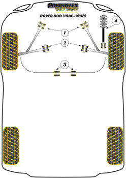 Rover 800 (1986 - 1998) Powerflex diagram - Reference 2