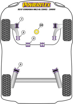Seat Cordoba Models Cordoba MK2 6L (2002 - 2009) Powerflex diagram - Reference 33