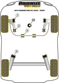 Seat Cordoba Models Cordoba MK2 6L (2002 - 2009) Powerflex diagram - Reference 2