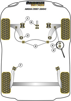 Seat Arosa (1997 - 2004) Powerflex diagram - Reference 6